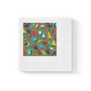 White Coined Napkins - Ultra Chic Elegant Party Decor - Dipaliz - 4.8’’ x / 50 Pcs - Paper