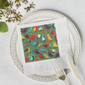 White Coined Napkins - Ultra Chic Elegant Party Decor - Dipaliz - Paper