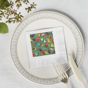 White Coined Napkins - Ultra Chic Elegant Party Decor - Dipaliz - Paper