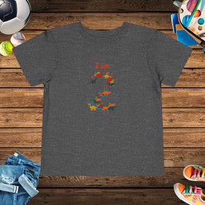 Roaring Two Dinosaur Birthday Tee Cotton Toddler Shirt - Dipaliz - T-shirts
