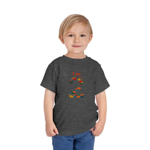 Roaring Two Dinosaur Birthday Tee Cotton Toddler Shirt - Dipaliz - T-shirts