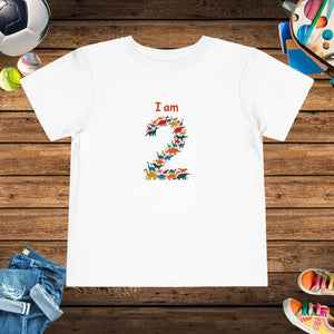 Roaring Two Dinosaur Birthday Tee Cotton Toddler Shirt - Dipaliz - T-shirts