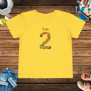 Roaring Two Dinosaur Birthday Tee Cotton Toddler Shirt - Dipaliz - T-shirts