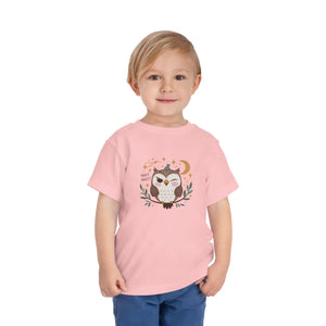 Playful Toddler Owl Short Sleeve - Whimsical Print - Dipaliz - T-shirts - 2t