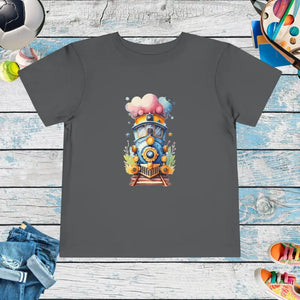 Choo Cutie Train Toddler t Shirt - Soft Cotton Tee - Dipaliz - Asphalt / 2t - Baby & Clothing
