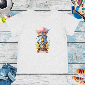 Choo Cutie Train Toddler t Shirt - Soft Cotton Tee - Dipaliz - Athletic Heather / 2t - Baby & Clothing