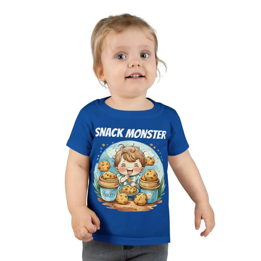 Snack Monster Comfy Tee: Munch-worthy Toddler T-shirt Fun - Royal / 2t Kids Clothes