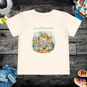 Snack Monster Comfy Toddler t Shirt - Playful Adventure Tee - Dipaliz - Natural / 2t - T-shirts