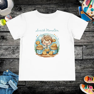 Snack Monster Comfy Toddler t Shirt - Playful Adventure Tee - Dipaliz - White / 2t - T-shirts