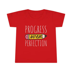 Progress Over Perfection Toddler Tees Stylish Cotton Tops Dipaliz - Baby &