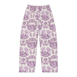 Toile Print Pajama Pants, Women’s Relaxed Lounge Sleepwear - Pajamas