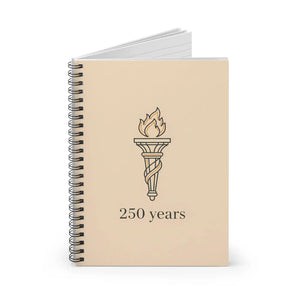 Torch Emblem 250 Years Spiral Notebook - Anniversary Ruled Journal - Journals