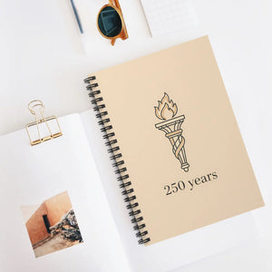 Torch Emblem 250 Years Spiral Notebook - Anniversary Ruled Journal - Journals