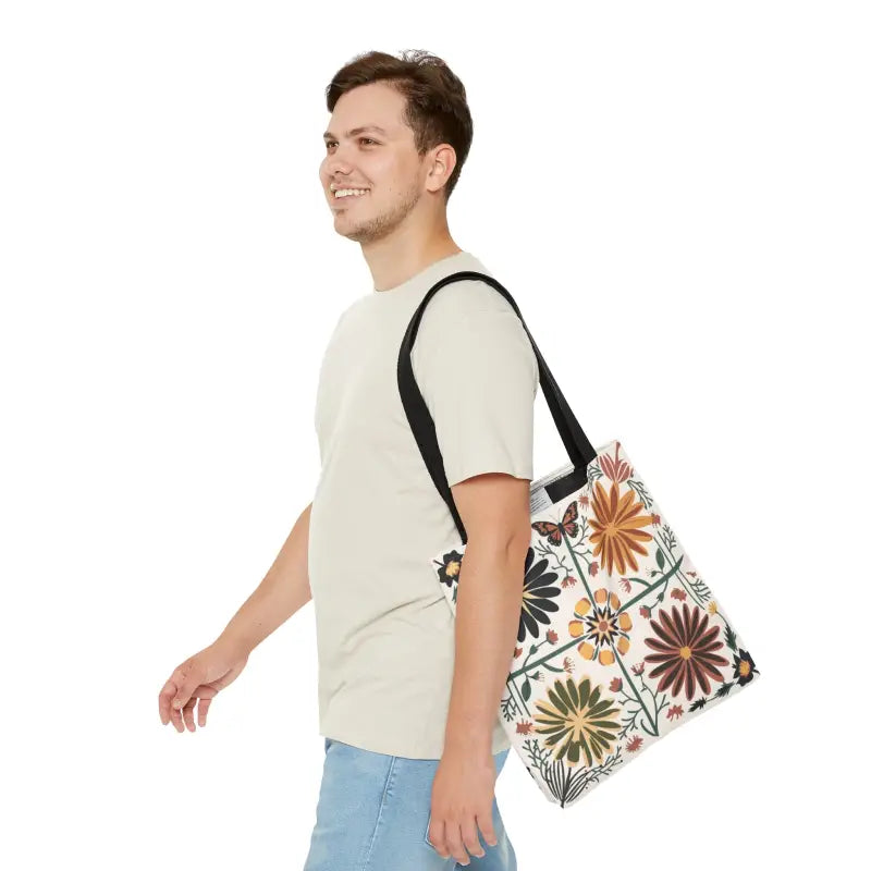 Tote-ally Cozy Cottagecore Flowers Bag: Eco-friendly Floral Magic - Bags