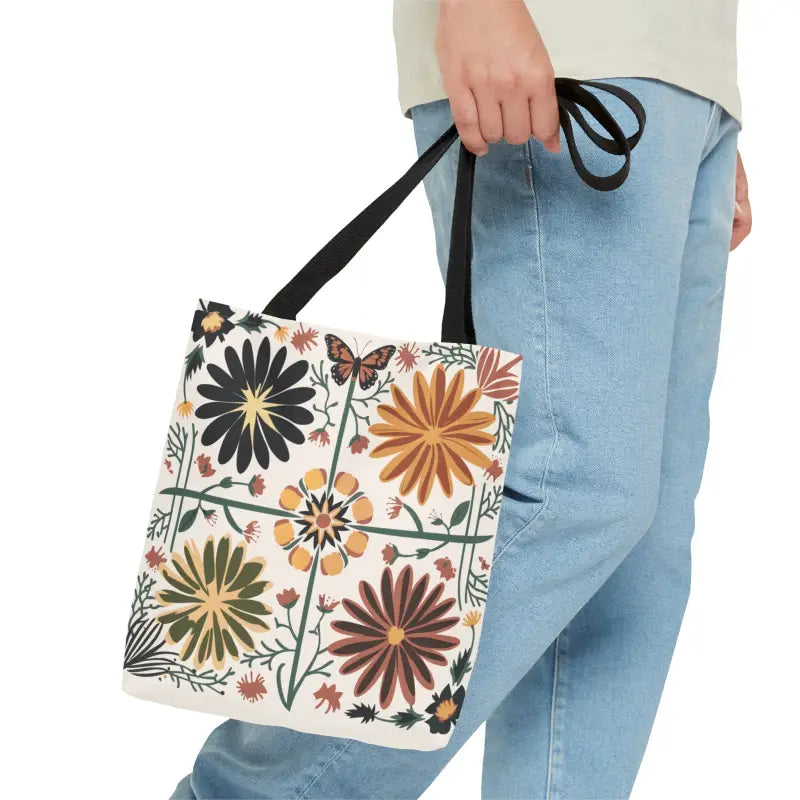 Tote-ally Cozy Cottagecore Flowers Bag: Eco-friendly Floral Magic - Small Bags