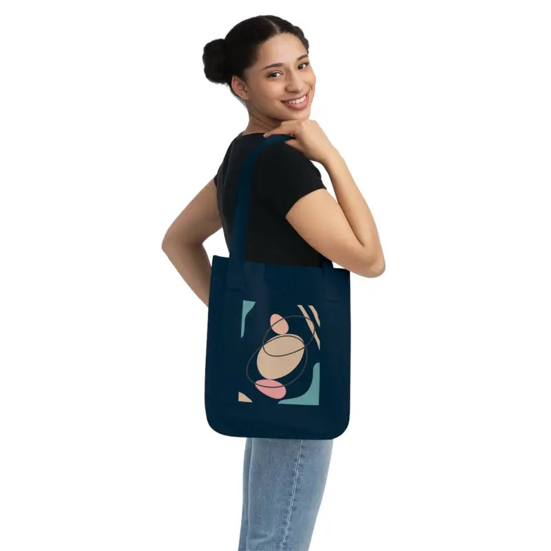 Eco-chic Organic Canvas Tote Bag: Elevate your Style! - one Size / Navy Bags