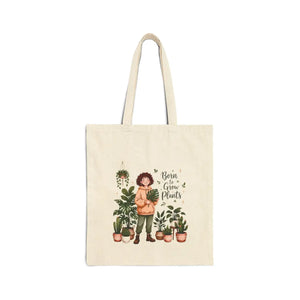 Tote Bag, ?Born to Grow Plants’ Plant Lover Canvas - Bags