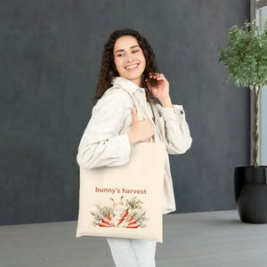 Rabbit Canvas Tote Bag - Carrot Garden Design - Dipaliz - Natural / 15’’ x 16’’ Gifts Online