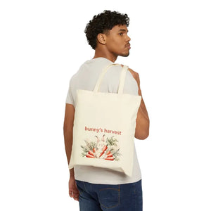 Rabbit Canvas Tote Bag - Carrot Garden Design - Dipaliz - Natural / 15’’ x 16’’ Gifts Online