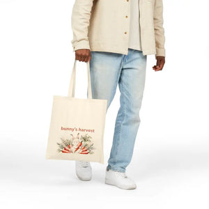 Rabbit Canvas Tote Bag - Carrot Garden Design - Dipaliz - Natural / 15’’ x 16’’ Gifts Online