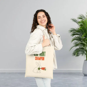 Egg Hunt Champion Easter Canvas Tote Bag - Dipaliz - Natural / 15’’ x 16’’ Gifts Online