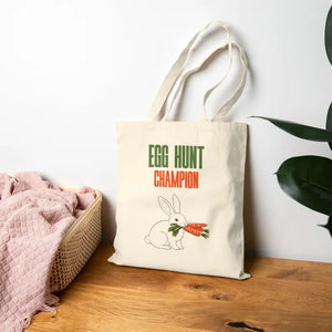 Egg Hunt Champion Easter Canvas Tote Bag - Dipaliz - Natural / 15’’ x 16’’ Gifts Online