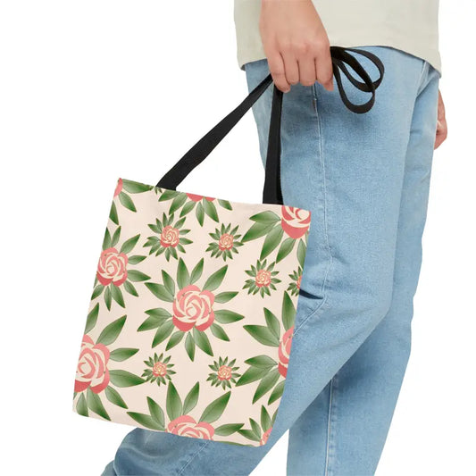 Amp Up your Style with the Pink Roses Paradise Tote Bag - Small Bags