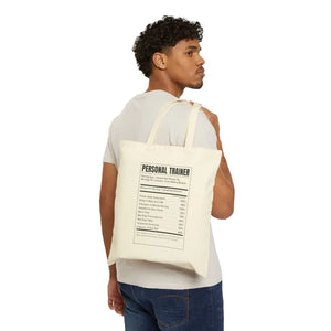 Tote Bag, ?Personal Trainer’ Nutrition Facts Canvas Grocery - Bags
