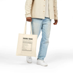 Tote Bag, ?Personal Trainer’ Nutrition Facts Canvas Grocery - Bags