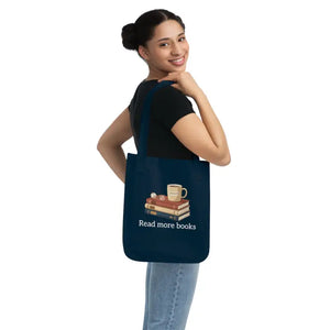 Organic Canvas Tote - Coffee Books Design Certified Cotton - Dipaliz - Bags