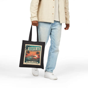 Tote Bag - Vintage Route 66 Road Trip Canvas (fuel • Food • Adventure) - Bags
