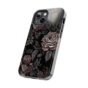 Dark Vintage Rose Tough Phone Case - Impact Resistant - Dipaliz - Mobile Cases