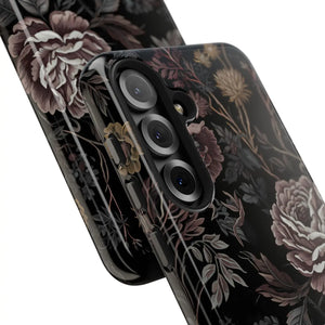 Dark Vintage Rose Tough Phone Case - Impact Resistant - Dipaliz - Mobile Cases