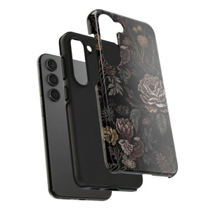 Dark Vintage Rose Tough Phone Case - Impact Resistant - Dipaliz - Mobile Cases