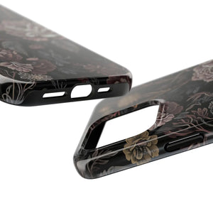 Dark Vintage Rose Tough Phone Case - Impact Resistant - Dipaliz - Mobile Cases