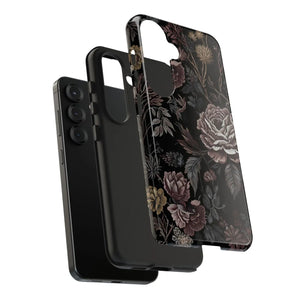 Dark Vintage Rose Tough Phone Case - Impact Resistant - Dipaliz - Mobile Cases