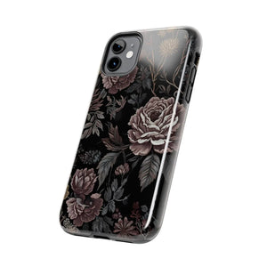 Dark Vintage Rose Tough Phone Case - Impact Resistant - Dipaliz - Mobile Cases