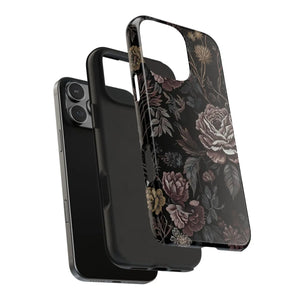 Dark Vintage Rose Tough Phone Case - Impact Resistant - Dipaliz - Mobile Cases