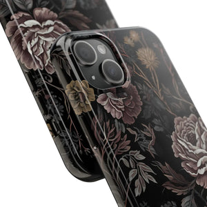 Dark Vintage Rose Tough Phone Case - Impact Resistant - Dipaliz - Mobile Cases