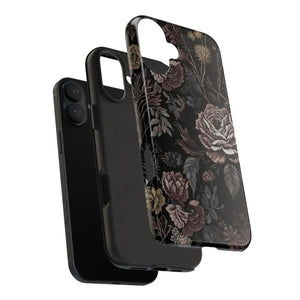 Dark Vintage Rose Tough Phone Case - Impact Resistant - Dipaliz - Mobile Cases