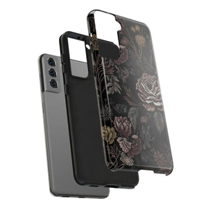 Dark Vintage Rose Tough Phone Case - Impact Resistant - Dipaliz - Mobile Cases