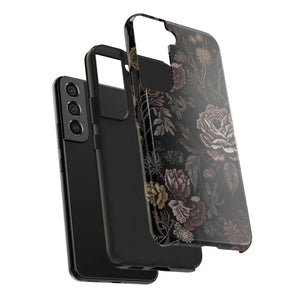 Dark Vintage Rose Tough Phone Case - Impact Resistant - Dipaliz - Mobile Cases