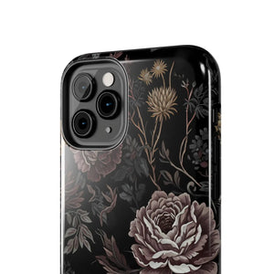 Dark Vintage Rose Tough Phone Case - Impact Resistant - Dipaliz - Mobile Cases