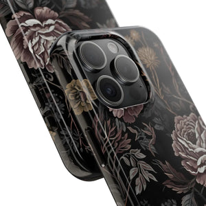 Dark Vintage Rose Tough Phone Case - Impact Resistant - Dipaliz - Mobile Cases