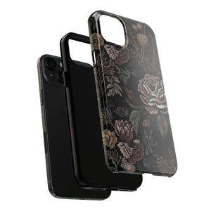 Dark Vintage Rose Tough Phone Case - Impact Resistant - Dipaliz - Mobile Cases