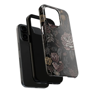 Dark Vintage Rose Tough Phone Case - Impact Resistant - Dipaliz - Mobile Cases