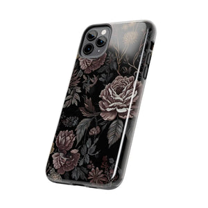 Dark Vintage Rose Tough Phone Case - Impact Resistant - Dipaliz - Mobile Cases