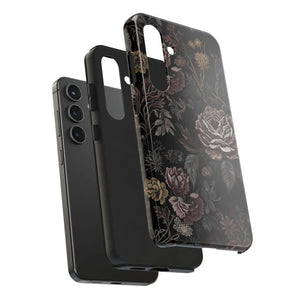 Dark Vintage Rose Tough Phone Case - Impact Resistant - Dipaliz - Mobile Cases