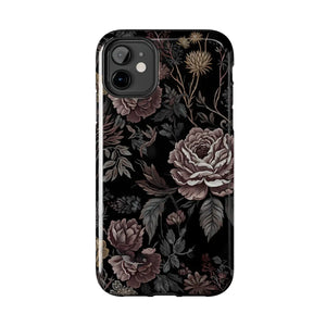 Dark Vintage Rose Tough Phone Case - Impact Resistant - Dipaliz - Mobile Cases