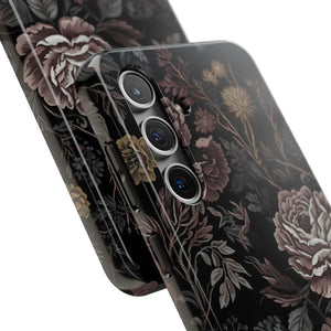 Dark Vintage Rose Tough Phone Case - Impact Resistant - Dipaliz - Mobile Cases